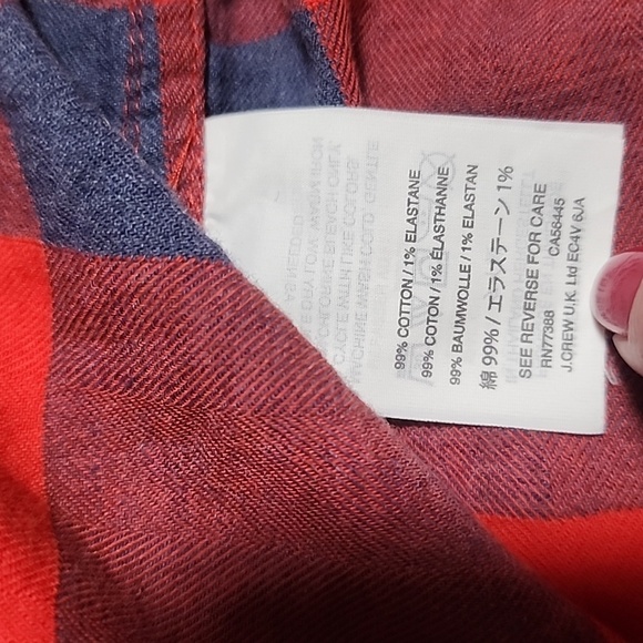 J.Crew "Boy" Style Plaid Button Up sz 4P - Picture 7 of 8